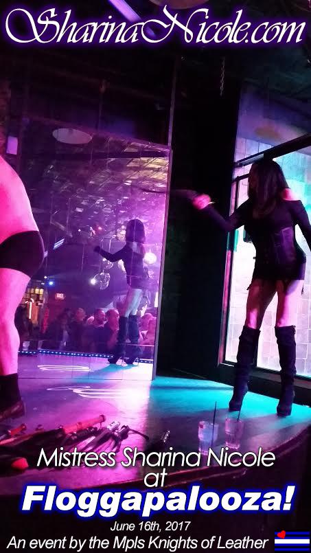 Dominatrix Mistress Sharina Nicole at Floggapalooza! an event at the Saloon by the Mpls Knights of Leather